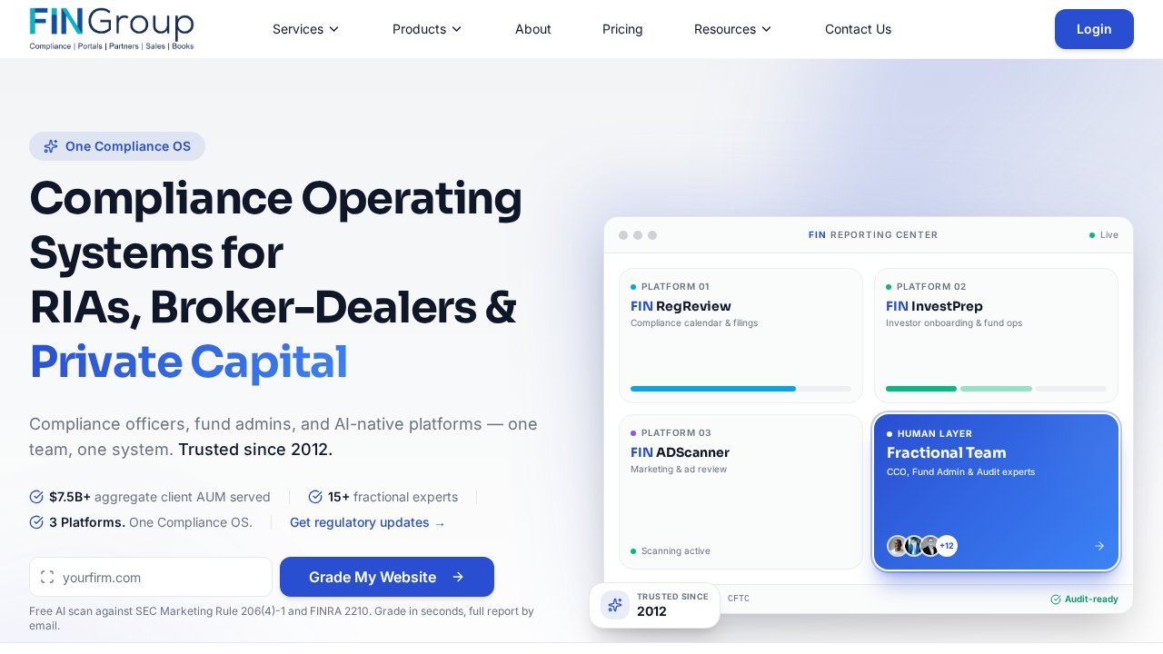 FIN Group homepage