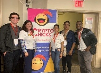 Cory with volunteers and organizers at a community tech event